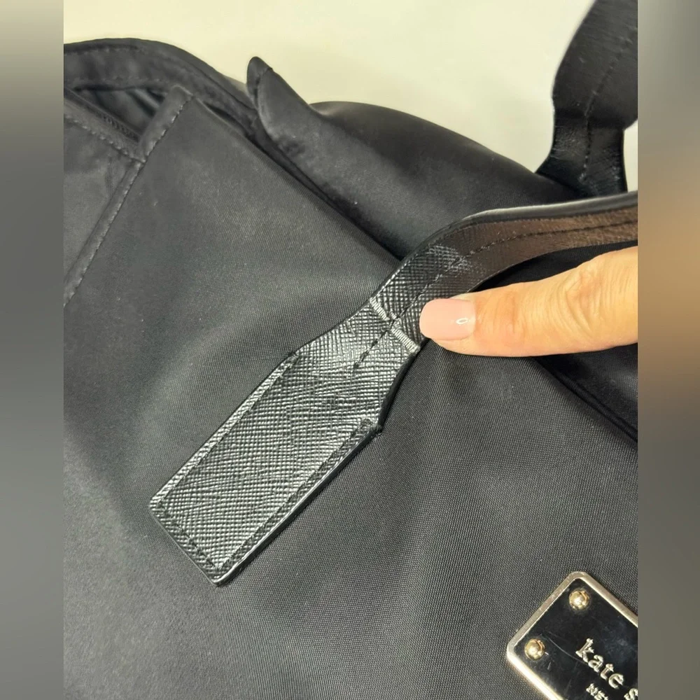 Kate Spade Blake Avenue Solid Black Nylon Kaylie Baby Travel Diaper Tote Bag